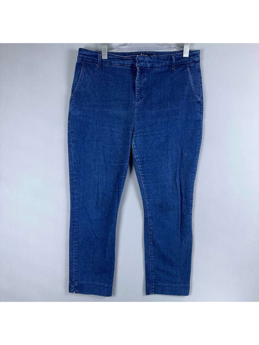 Boden Wellington Jeans Straight Leg Womens Size 12 High Rise Blue Med Wash